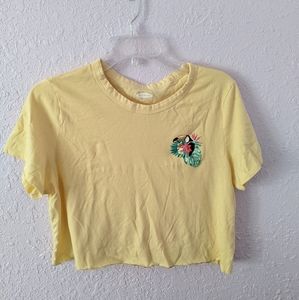 Yellow Toucan Cropped T-Shirt